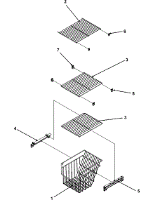 10 - Freezer Shelves parts for Crosley Refrigerator CS26G9DB from AppliancePartsPros.com