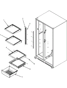 16 - Refrigerator Shelves parts for Crosley Refrigerator CS26G9DB from AppliancePartsPros.com