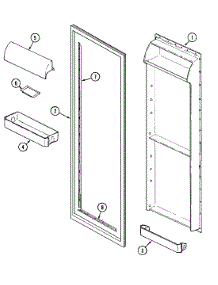 05 - Fresh Food Inner Door parts for Hoover Refrigerator CSBS610D from AppliancePartsPros.com