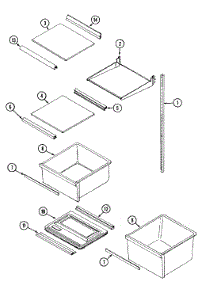10 - Shelves & Accessories parts for Hoover Refrigerator CSBS610D from AppliancePartsPros.com