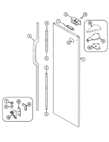 06 - Fresh Food Outer Door parts for Hoover Refrigerator CSBS660D from AppliancePartsPros.com