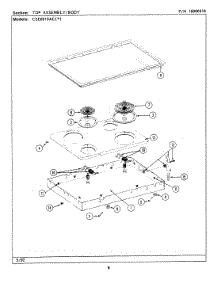 02 - Top Assembly / Body parts for Maytag Cooktop CSE6010ACD from AppliancePartsPros.com