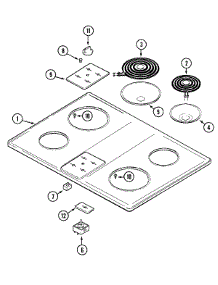02 - Top Assembly parts for Maytag Cooktop CSE7000ADE from AppliancePartsPros.com