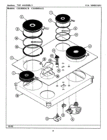 03 - Top Assembly (Series 01) parts for Maytag Cooktop CSE8000ACB from AppliancePartsPros.com