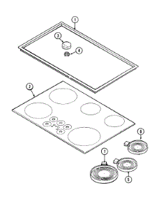 02 - Top Assembly parts for Maytag Cooktop CSE9600ACE from AppliancePartsPros.com
