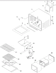 02 - Cavity parts for Amana Range CSG3601W / P1143396N W from AppliancePartsPros.com