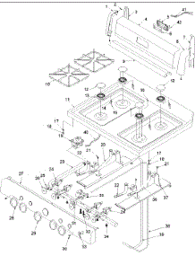 03 - Maintop And Backguard parts for Amana Range CSG3601W / P1143396N W from AppliancePartsPros.com