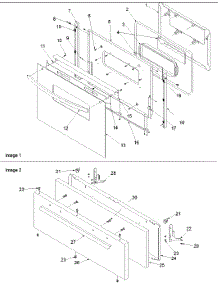 04 - Oven Door And Broiler Door parts for Amana Range CSG3601W / P1143396N W from AppliancePartsPros.com