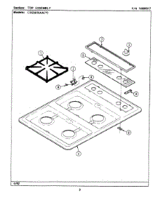 02 - Top Assembly parts for Maytag Cooktop CSG5010AAD from AppliancePartsPros.com