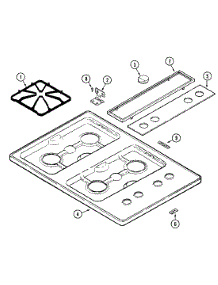 02 - Top Assembly parts for Maytag Cooktop CSG5010BAL from AppliancePartsPros.com