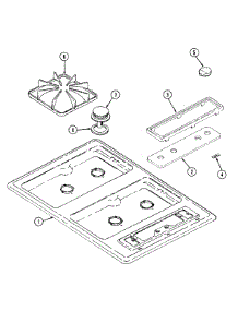 02 - Top Assembly parts for Maytag Cooktop CSG5600CAW from AppliancePartsPros.com
