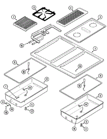 04 - Top Assembly parts for Maytag Cooktop CSG9900AAB from AppliancePartsPros.com