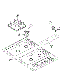 02 - Top Assembly parts for Admiral Cooktop CSGA450AAE from AppliancePartsPros.com