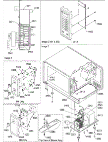 03 - Blower / Control Panel parts for Amana Microwave CSNAC8LW / P1301002M from AppliancePartsPros.com