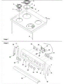 03 - Main Top And Backguard parts for Amana Range CSR3602WW / P1143838NWW from AppliancePartsPros.com