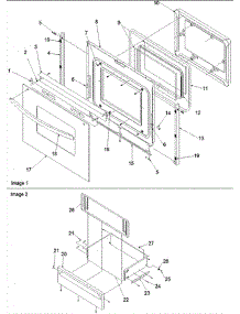 04 - Oven Door And Storage parts for Amana Range CSR3602WW / P1143838NWW from AppliancePartsPros.com