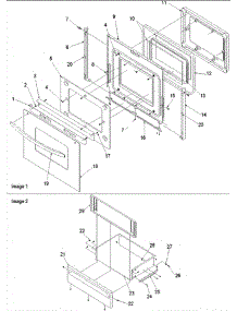 04 - Oven Door And Storage Drawer parts for Amana Range CSTC7512WW / P1143842NWW from AppliancePartsPros.com