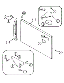 04 - Freezer Outer Door (Bisque) parts for Crosley Refrigerator CT15A2Q from AppliancePartsPros.com