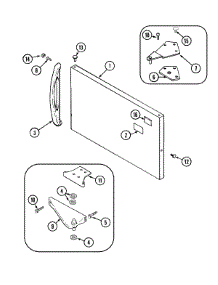 04 - Freezer Outer Door parts for Crosley Refrigerator CT15A2W from AppliancePartsPros.com