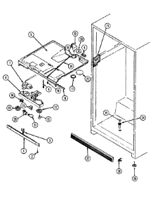 02 - Fresh Food Compartment parts for Crosley Refrigerator CT15X4A / DC15B from AppliancePartsPros.com