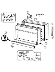 02 - Freezer Door parts for Crosley Refrigerator CT15Y4A from AppliancePartsPros.com