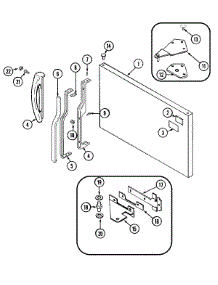 03 - Freezer Outer Door parts for Crosley Refrigerator CT15Y5A from AppliancePartsPros.com