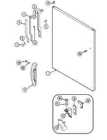 06 - Fresh Food Outer Door parts for Crosley Refrigerator CT15Y5A from AppliancePartsPros.com