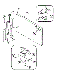 05 - Freezer Outer Door (Bisque) parts for Crosley Refrigerator CT17B3Q from AppliancePartsPros.com