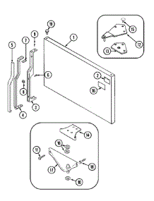 05 - Freezer Outer Door parts for Crosley Refrigerator CT17B3W from AppliancePartsPros.com