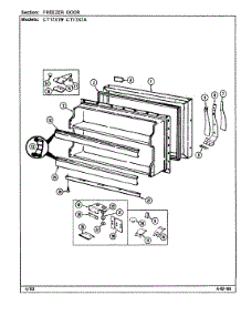02 - Freezer Door parts for Crosley Refrigerator CT17X7A / DC38A from AppliancePartsPros.com