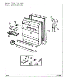 04 - Fresh Food Door parts for Crosley Refrigerator CT17X7A / DC38A from AppliancePartsPros.com