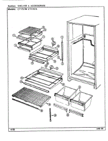 06 - Shelves & Accessories parts for Crosley Refrigerator CT17X7A / DC38A from AppliancePartsPros.com