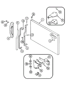 03 - Freezer Outer Door parts for Crosley Refrigerator CT17Y4W from AppliancePartsPros.com