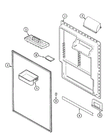 06 - Fresh Food Inner Door parts for Crosley Refrigerator CT19A5A from AppliancePartsPros.com