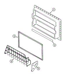 04 - Freezer Inner Door parts for Crosley Refrigerator CT19F6FW from AppliancePartsPros.com