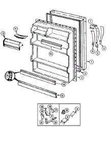 04 - Fresh Food Door parts for Crosley Refrigerator CT19X3A from AppliancePartsPros.com