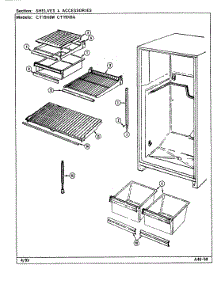 06 - Shelves & Accessories parts for Crosley Refrigerator CT19X6A / DE67A from AppliancePartsPros.com