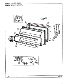 02 - Freezer Door parts for Crosley Refrigerator CT19X7A from AppliancePartsPros.com