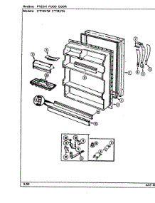04 - Fresh Food Door parts for Crosley Refrigerator CT19X7A / DC67A from AppliancePartsPros.com