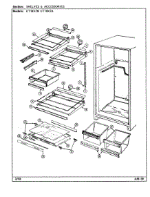 03 - Shelves & Accessories parts for Crosley Refrigerator CT19X7W / DE64A from AppliancePartsPros.com