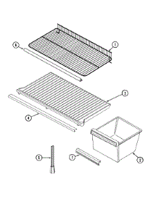08 - Shelves & Accessories parts for Crosley Refrigerator CT19Y4FA from AppliancePartsPros.com