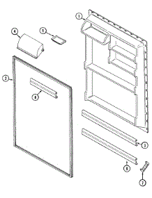05 - Fresh Food Inner Door parts for Crosley Refrigerator CT19Y4FW from AppliancePartsPros.com