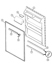 05 - Fresh Food Inner Door parts for Crosley Refrigerator CT19Y5FA from AppliancePartsPros.com