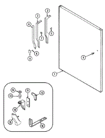 06 - Fresh Food Outer Door parts for Crosley Refrigerator CT19Y5FA from AppliancePartsPros.com