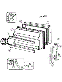 02 - Freezer Door parts for Crosley Refrigerator CT19Y6A from AppliancePartsPros.com