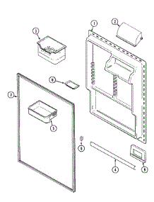 06 - Fresh Food Inner Door parts for Crosley Refrigerator CT21A5W from AppliancePartsPros.com