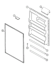 06 - Fresh Food Inner Door (Bisque) parts for Crosley Refrigerator CT21A6FQ from AppliancePartsPros.com