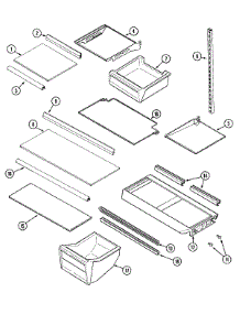 09 - Shelves & Accessories parts for Crosley Refrigerator CT21A6FW from AppliancePartsPros.com