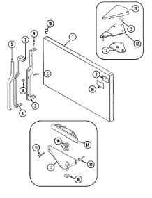 05 - Freezer Outer Door parts for Crosley Refrigerator CT21B7W from AppliancePartsPros.com