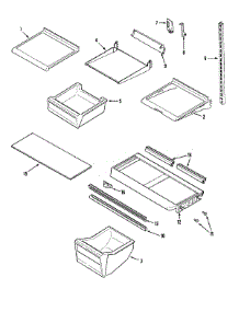 11 - Shelves & Accessories parts for Crosley Refrigerator CT21G7B from AppliancePartsPros.com